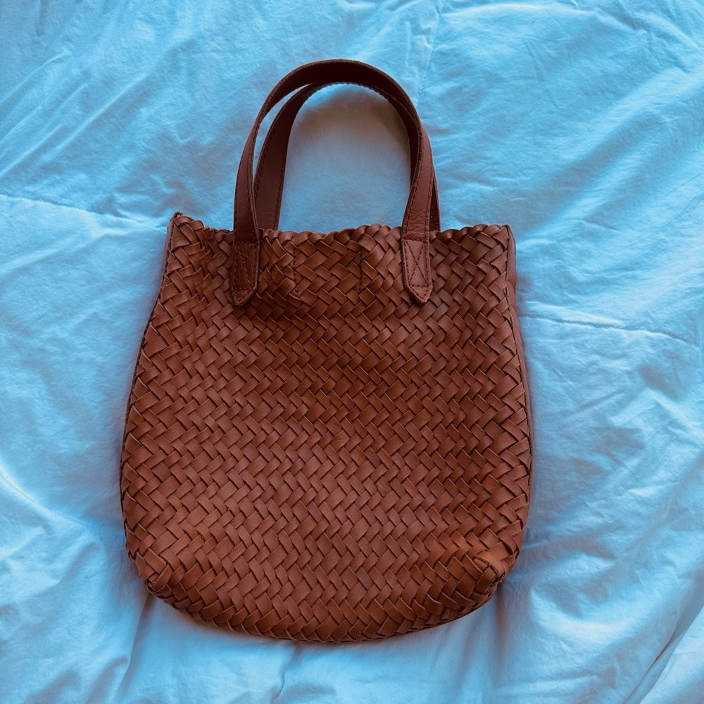 Madewell Brown Woven Tote Bag